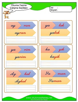 y sesi Grubu Çalışma Sayfaları